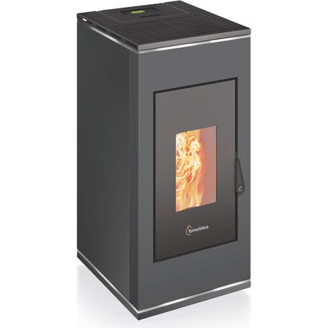 Stufa a pellet BIO SOFIA 9.0kW ERMETICA 5 stelle GRAY (1/4)