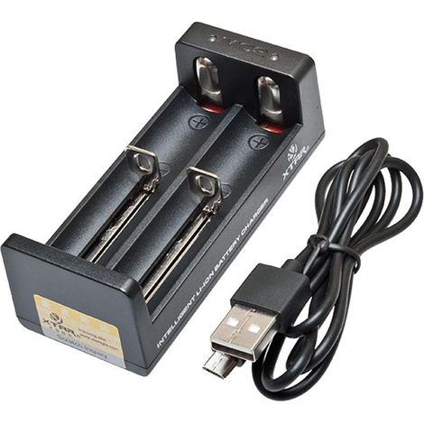 Lithium-Akku-Ladegerät 18650 2 Akkus über USB