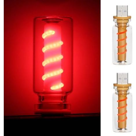 Lot de 2 lampes de voiture rétro, éclairage intérieur LED USB enfichable avec tactile et dimmable, veilleuse USB de voiture, mini lumières intérieures LED portables pour voiture, chambre, salon, coulo (1/5)
