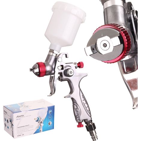 MINI PISTOLA DE PINTURA HVLP BOQUILLA DE 1,2 MM RECIPIENTE DE 125 ML PARA RETOQUES (1/5)
