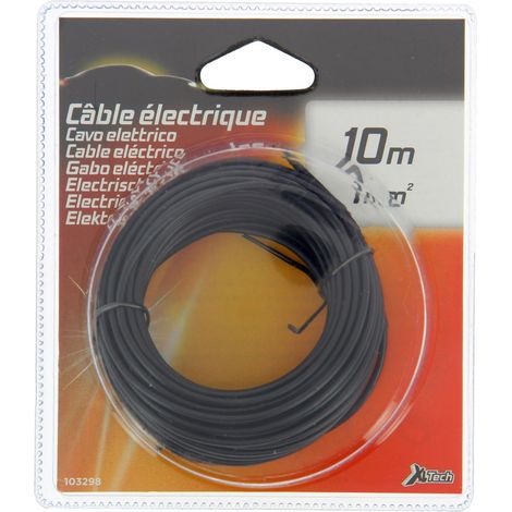 XLTECH Cable Elec.1mm2 10m Noir (1/3)