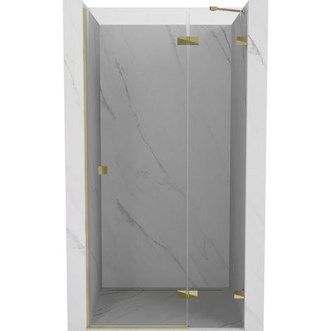 Mexen Lunar porte de douche battante droite 85 cm, transparent, or - 834-085-000-50-00-P (1/5)
