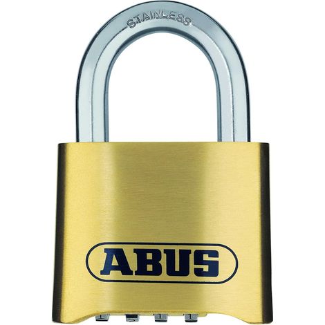 1 Cadenas à combinaison en laiton, code 4 chiffres, anse acier inoxydable, sécurité niveau 5, pour portes et armoires