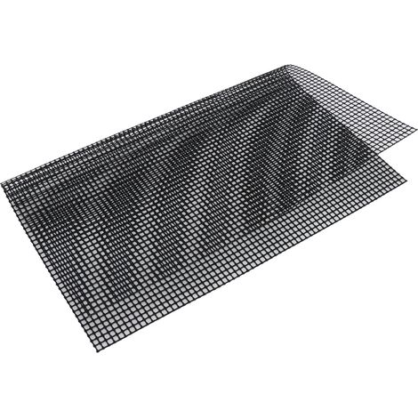Grille de Barbecue Antiadhésive Alimentaire - Tapis Multifonction pour Cuisson en Plein Air (Noir 33x40cm)