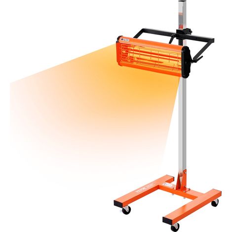 Lampe polymérisation infrarouge, 1500 W, séchoir peinture voiture avec support, minuterie 1-60 min, chauffage cabine cuisson pulvérisation 0,32 ㎡, lampe à polymériser pour réparation séchage (1/5)