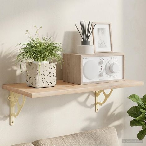 vidaXL Soportes para estanterías de pared 12 uds. Blanco antiguo (1/4)