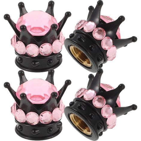 4Pièces Bouchons Valve Plastique Rose Pour Auto Et Stylés (1/2)