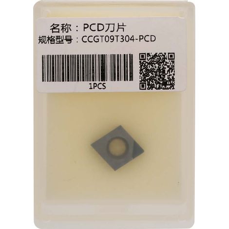Ortviai Plaquette de tournage CNC en PCD pour tour – Modèle CCGT09T304 – Diamant polycristallin, haute précision et longue durée de vie (1/5)