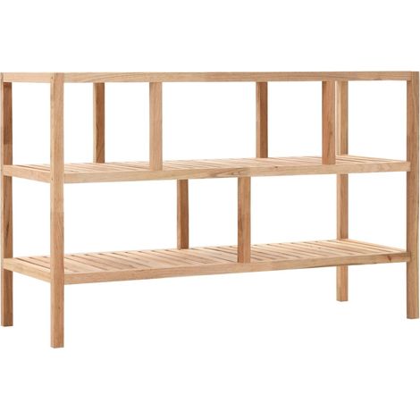 vidaXL Scaffale portaoggetti -  Scaffale da Bagno in Legno Massello di Noce 100x40x65 cm