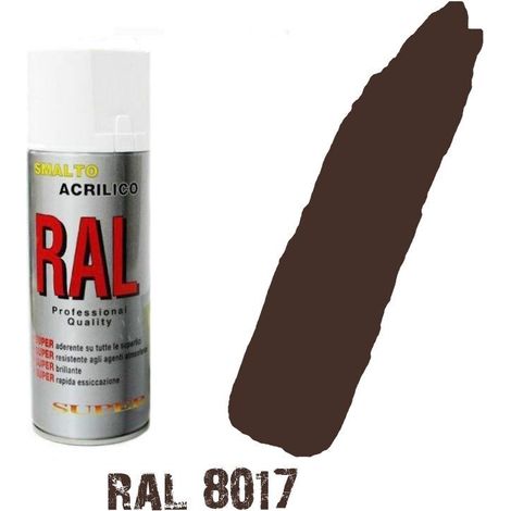 Bomboletta Spray Marrone Cioccolata Scuro Ral 8017 Acrilico Vernice Brillante Lu