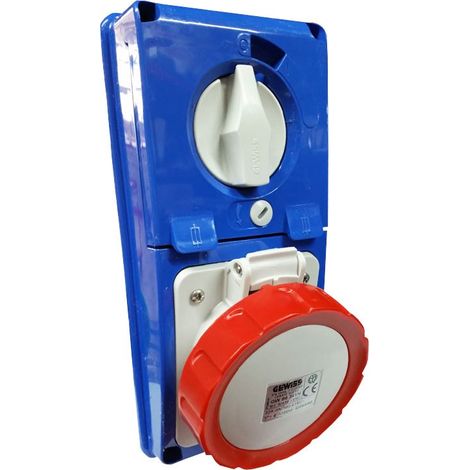 Presa interbloccata Gewiss verticale 3P+T 32A IP67 GW66341N (1/2)