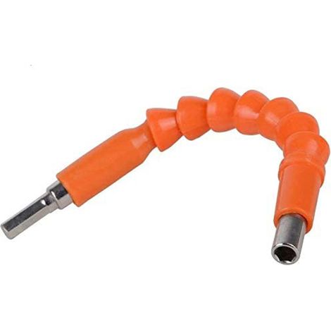Prolunga albero flessibile pieghevole 180° adattatore portapunta per avvitatore trapano con attacco 1/4" 25 cm (1/2)