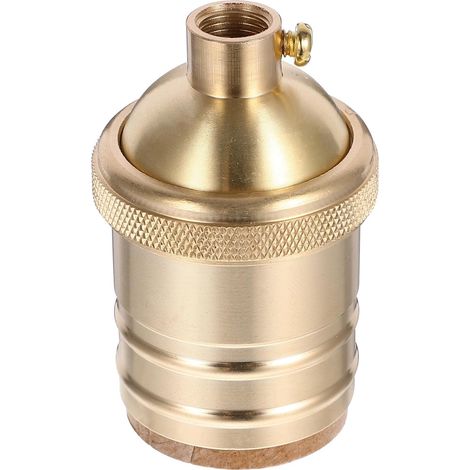 Douille à ampoule en cuivre E27/E26 avec verrouillage du noyau et connexion sécurisée, adaptée pour pièces de lampe rétro et luminaire suspendu, 1 pièce (1/5)