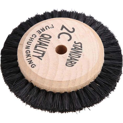 Poils de Roue de Polissage de Bijoux, Brosse à Cheveux Durable, Accessoire de Polissage pour Bijoux en Jade 6.8cm 6.5cm (Brosse à bois à l'huile 2C) (1/5)