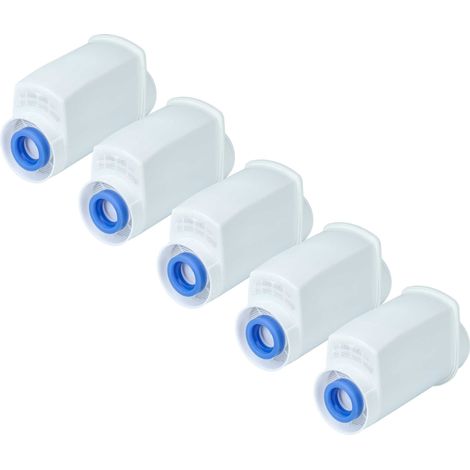 vhbw 5x filtro dell'acqua compatibile con Siemens TE716211RW, TE712201RW, TE706209RW macchina da caffè automatica, macchinetta per espresso - bianco