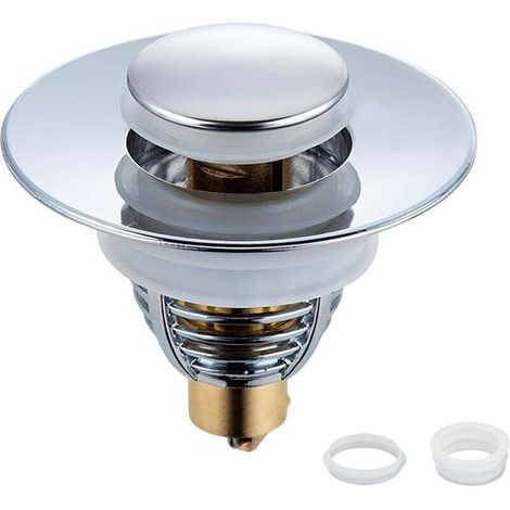 Pop-Up-Spülbeckenablaufstopfen, Universal-Spülbeckenablaufstopfen 3,2 cm bis 4,2 cm, Verstopfungsschutz-Abflussfilter, Badewannen-/Küchenspülenstöpsel - Crezuo