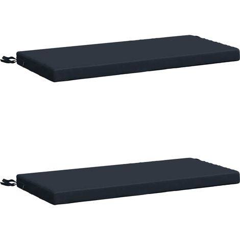 Coussins de banc 2 pièces SOEST 2 pc 100 % polyester Bleu foncé vidaXL