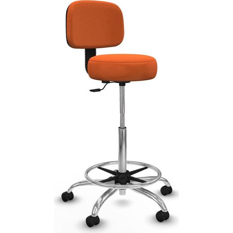Taburete de oficina piqueras y crespo Llanos CL naranja 100 kg (1/2)