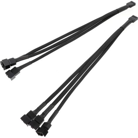 Câble D'extension 4 Broches pour Ventilateur à 3 Voies 2 Pièces Pvc et Cuivre Étamé, Température Nominale 70℃, eurs Femelle 4 Broches et Mâle 3 Broches, Camping (1/5)