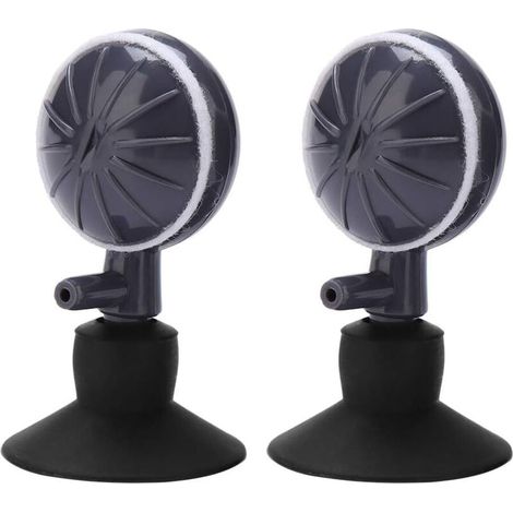 Lot de 2 Pierres à air à Bulles rotatives réglables - Diffuseur d'oxygène avec ventouses - pour Aquariums - Pompe hydroponique (1/5)