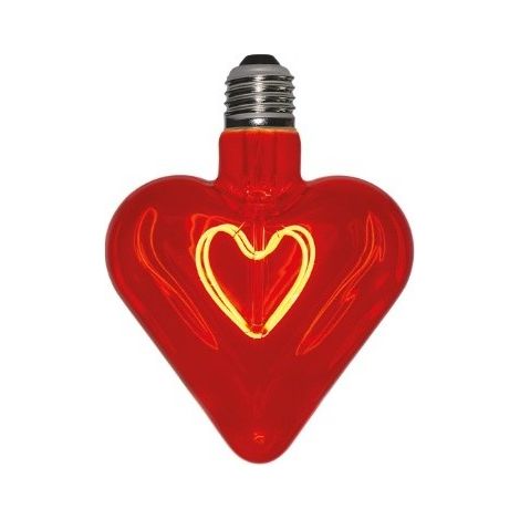 Ampoule LED Cœur Rouge 5 W – Éclat Festif et Filament Spirale Dimmable