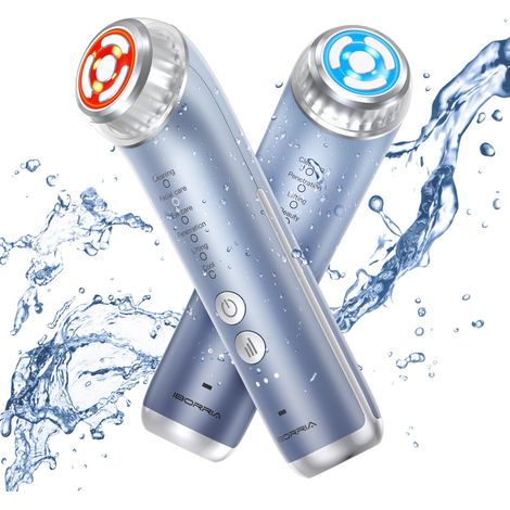 Aura2 Pro Appareil Radiofréquence Visage 2MHz, Appareil Anti Rides Lifting Visage avec Luminothérapie, 90kHz EMS Appareils de Tonification pour le Visage, Appareil Massage Visage (Bleu) (1/5)