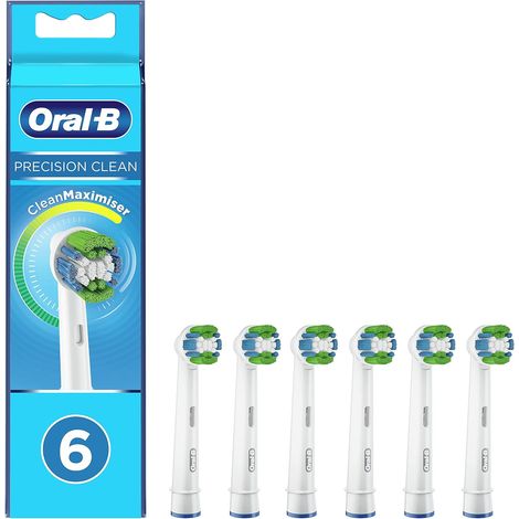 Precision Clean Brossettes De Rechange Clean Maximiser Pour Brosse À Dents Électrique Jusqu’À 100 pour cent D’Élimination De La Plaque Dentaire, Pack De 6 (1/5)