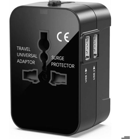 Universal Travel Adapter, Universal Travel Plug Adapter, Universal Travel Adapter with 2 USB ports, Power Adapter (1/4)