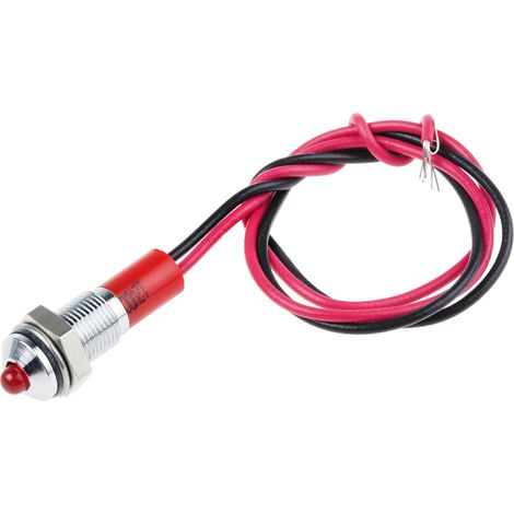 Voyant LED lumineux Rouge RS PRO, dia. 6mm, 12V c.c., taille de la lampe 3 mm, IP67 ( Prix pour 1 )