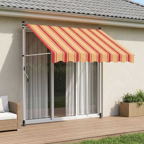 vidaXL Auvent rétractable manuel Multicolore 400 x 115 x 300 cm