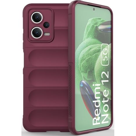 Custodia per Xiaomi Redmi Note 12 5G / Poco X5 5G, antiurto, per gaming, colore bordeaux (1/5)