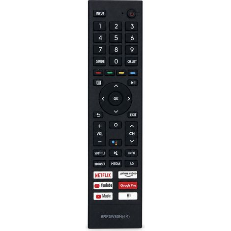 Télécommande de Remplacement Compatible avec TV Hisense ERF3W80H, Sans Configuration, Sans Commande Vocale (1/5)