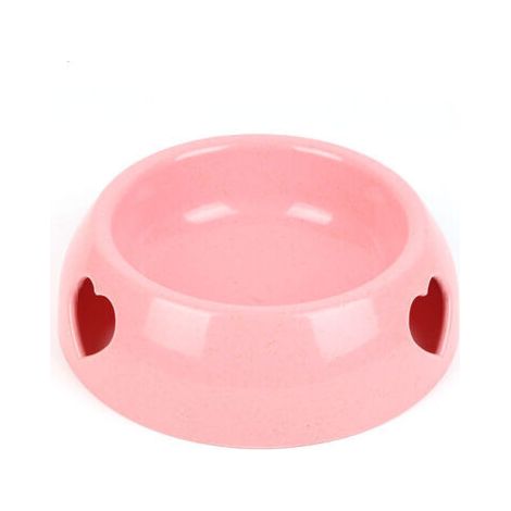 BUNTHAUS Gamelle et écuelle pour chat Pet Love Single Bowl Small Medium Large Dog Food Bowl Cat Dog Universal Bowl（ Rose）
