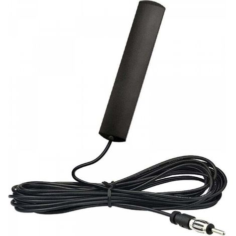 Antenne Autoradio Voiture Brise Collante Adaptateur Fiche DIN avec 3m Câble Compatible avec Auto Camion Véhicule SUV Jeep FM AM Radio Amplificateur HD Lecteur (1/5)