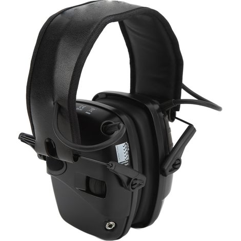 Casque antibruit professionnel pour chasse, protection auditive réduction de bruit tir extérieur, noir (1/5)