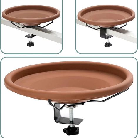 Bain Pour Oiseaux - Design Détachable - Pour Jardin Et Balcon - En Plastique Résistant - 32 x 32 x 4 cm - 1 Pièce (1/5)