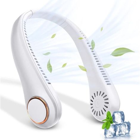 Tragbarer Nackenventilator ohne Rotorblätter, USB-wiederaufladbarer tragbarer Nackenventilator, 360° verstellbarer Nackenventilator (1/5)