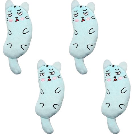 Lot de 4 jouet, peluche souris, herbe à chat, coton PP, molaire, chat d'intérieur (1/5)