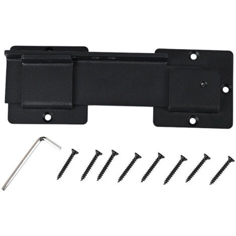 Loquet de portail basculant de 5,5 pouces avec 3 trous, robuste en acier au carbone pour clôture extérieure en bois, double loquet réglable à 180° pour portail battant coulissant, porte de grange