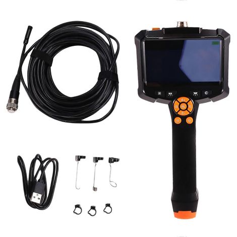 Endoskopische Inspektionskamera mit Einzellinse, 4,3-Zoll-IPS-Bildschirm, 1080p-Auflösung, 8-mm-Objektiv, tragbar, mit integrierter Beleuchtung (1/5)