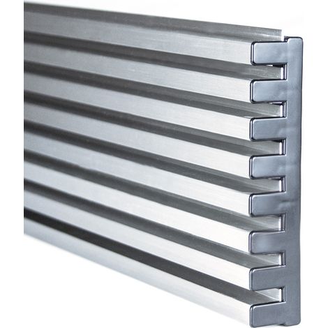 Grille d'aération pour four et micro-ondes en aluminium noir – Hauteur 120 mm – Découpe personnalisable – Pièce détachée M-60 – Mengual