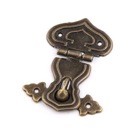 GU.B/bon Loquet décoratif pour meuble, boîte à bijoux - Style rétro - Avec verrou, Couleur bronze (1/4)