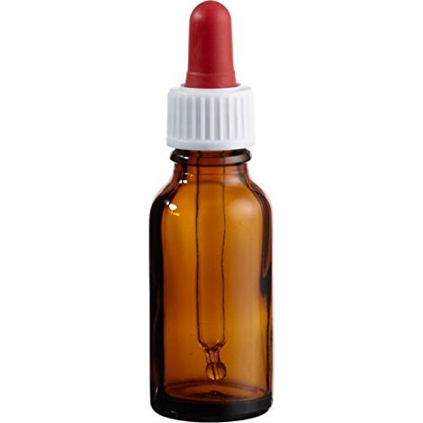 neoLab 1-7241 Flacone con pipetta contagocce, ad avvitamento, da 20 ml, marrone