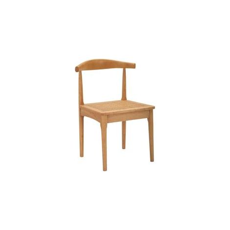Lot de 2 chaises bois et rotin design zen (1/5)