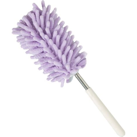 Époussette Téléscopique lavable 0.8m poignée ergonomique tête flexible multi-usage chenille pour nettoyage hauteur plafonds meubles (1/5)