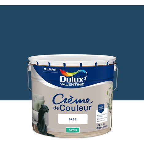 Peinture Crème De Couleur Satin Bleu Indigo 10L - Dulux Valentine