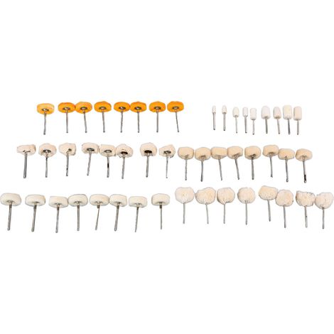 Confezione da 50 testine lucidanti in lana Toivize da 3 mm – Ruote in feltro per utensili rotanti, accessori di precisione per il fai da te (1/5)