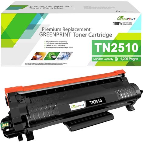 Cartouche Toner Compatible TN-2510 TN2510 Capacité Standard 1200 Pages Noir pour Brother MFC-L2800DW L2827DWXL L2835DW L2860DWE HL-L2400DW L2445DW L2447DW DCP-L2660DW L2620DW L2627DWXL L2665DW (1/5)