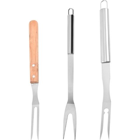 Fourchette de cuisson pour barbecue. Fourchette pour barbecue à usage fixe ou mobile, idéale pour la volaille et la dinde. (1/5)
