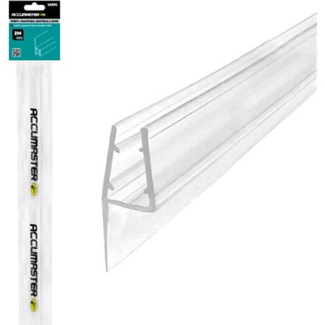 Profilé de paravent pliable transparent 2 m, lot de 10 unités en deux parties